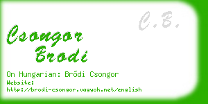 csongor brodi business card